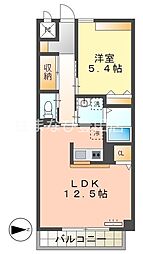 グランプレール 1LDKの間取図画像