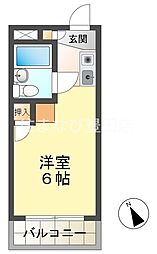 フェスタ80 ワンルームの間取図画像