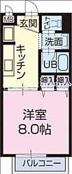 サープラスワンドリーム 1Kの間取図画像