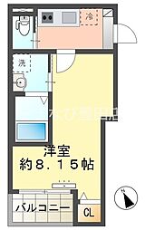 Jack josuiI 1Kの間取図画像