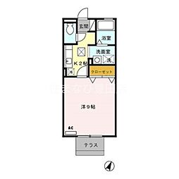 コンフォート宮町 1Kの間取図画像