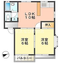 シャーウッドMI 2LDKの間取図画像