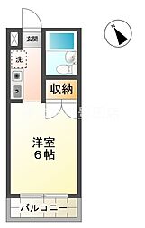フェリシア上豊田 ワンルームの間取図画像