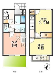 ディアスボナールA 2LDKの間取図画像