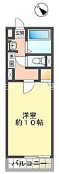 ウインズB 1Kの間取図画像