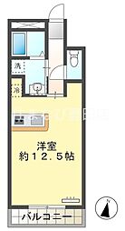 ベルコート三好2 ワンルームの間取図画像