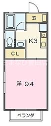 ハイツ・コロモ 1Kの間取図画像