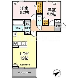 GRANDD-ROOM浄水S 2LDKの間取図画像