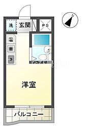 アークファースト ワンルームの間取図画像