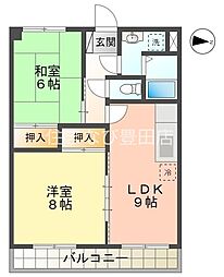 ノーブルライフムラマ 2LDKの間取図画像