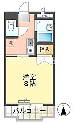 ベルメゾン錦 1Kの間取図画像