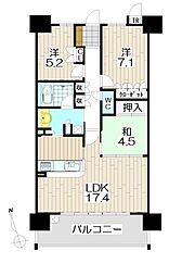 アトレ桜橋テラスフォート 3LDKの間取図画像