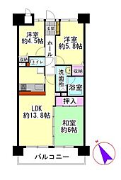 ラウムズ白子 3LDKの間取図画像