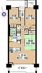 キャパシティ 3LDKの間取り