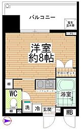 パルティール上前津 1Kの間取図画像