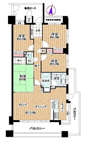 間取り ライオンズマンション神宮東 3階/-