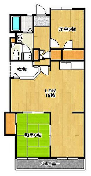 兵庫県姫路市網干区垣内中町(賃貸マンション2LDK・4階・68.00㎡)の写真 その2