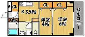 兵庫県明石市野々上2丁目（賃貸マンション2K・3階・34.44㎡） その2