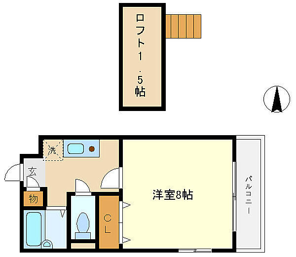 兵庫県神戸市垂水区大町1丁目(賃貸アパート1K・2階・24.48㎡)の写真 その2