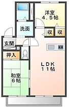 兵庫県明石市魚住町錦が丘1丁目（賃貸アパート2LDK・1階・55.78㎡） その2