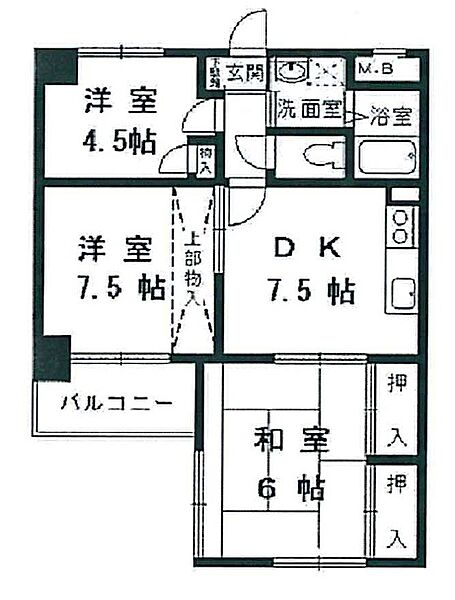 兵庫県加古郡播磨町野添1丁目(賃貸マンション3DK・5階・53.14㎡)の写真 その2