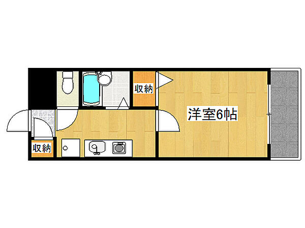 兵庫県神戸市灘区福住通5丁目(賃貸マンション1K・5階・21.56㎡)の写真 その2