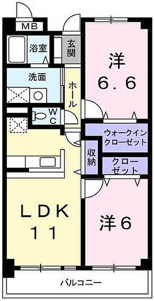 兵庫県揖保郡太子町鵤(賃貸マンション2LDK・2階・56.57㎡)の写真 その2