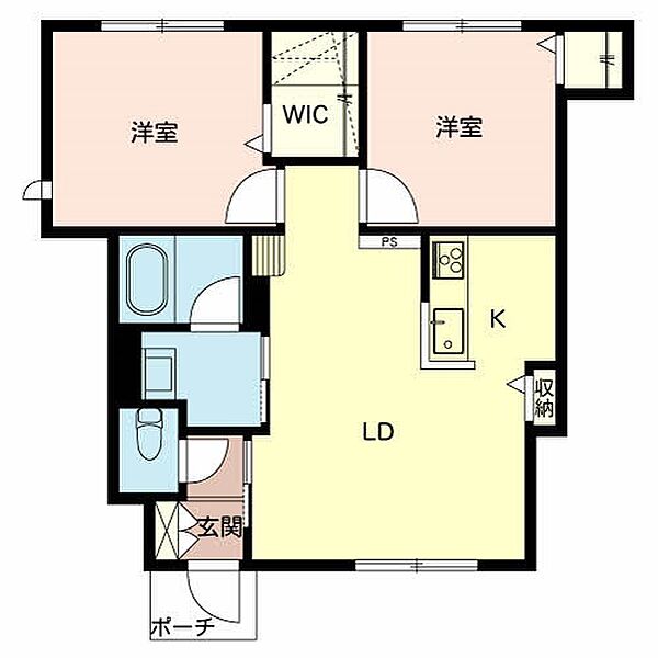 兵庫県姫路市四郷町東阿保(賃貸アパート2LDK・1階・57.02㎡)の写真 その2