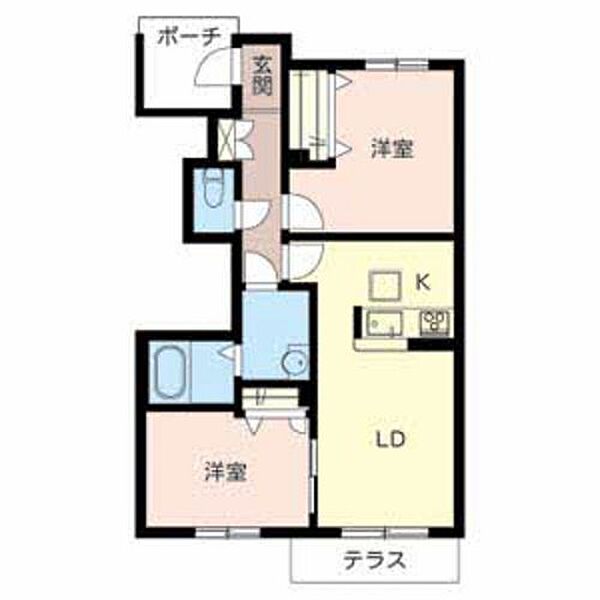 兵庫県揖保郡太子町立岡(賃貸アパート2LDK・1階・53.94㎡)の写真 その2