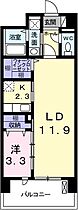 兵庫県姫路市船橋町5丁目（賃貸マンション1LDK・8階・43.94㎡） その2