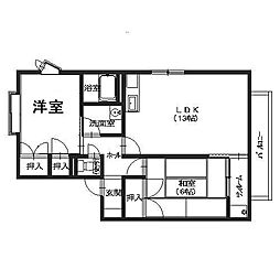 ディアス88 2LDKの間取図画像