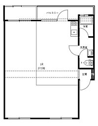 CONTENTONORTH ワンルームの間取図画像