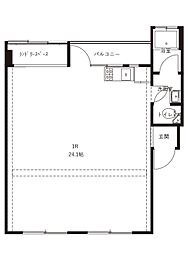イデアルノース ワンルームの間取図画像