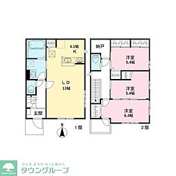 光町2丁目戸建 2階3SLDKの間取り