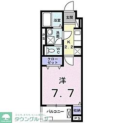 パフュームIII 2階1Kの間取り