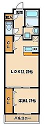 もか花南 2階1LDKの間取り