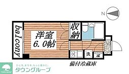 ベル・ネスト武蔵境 2階1Kの間取り