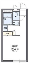 レオパレスサンフローラ 2階1Kの間取り