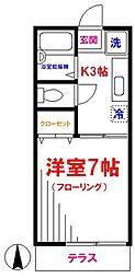 ハイツ伊藤 2階1Kの間取り