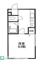 メゾン藤 1Kの間取図画像