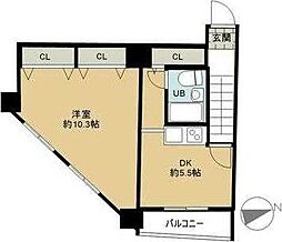 藤和シティスクエア吉祥寺 1DKの間取図画像