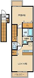 プラシード 1LDKの間取図画像