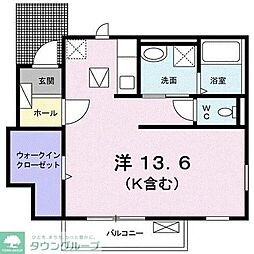 シャ・ミニョン・キナ ワンルームの間取図画像