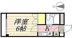 ベル・ネスト武蔵境 1Kの間取図画像