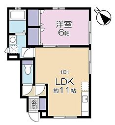 サンパティーク 1LDKの間取図画像