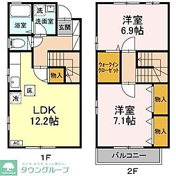 ファミールシバタ 2LDKの間取図画像