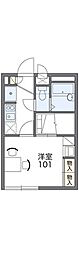 レオパレスZAION 1Kの間取図画像