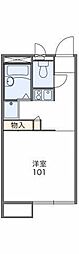レオパレス上飯田 1Kの間取図画像