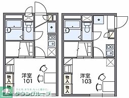 レオパレスヴェルデカーサ二俣川 1Kの間取図画像