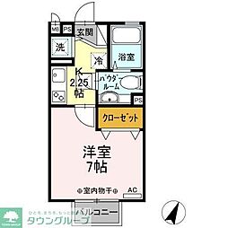 パークヒルズ 1Kの間取図画像
